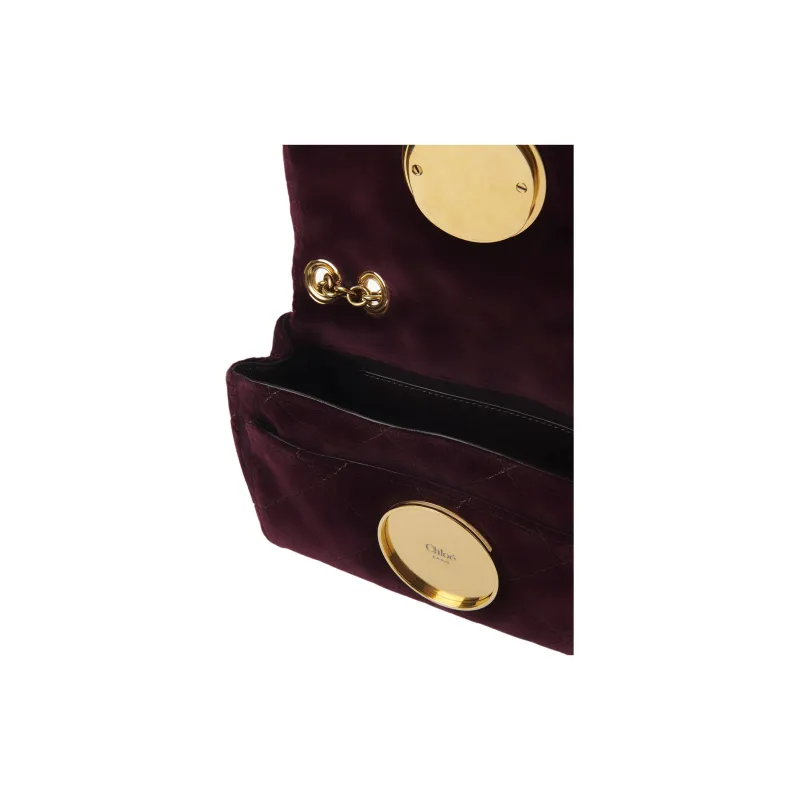 Chloe Cotton Shoulder Bag Women's Dark Brown-4