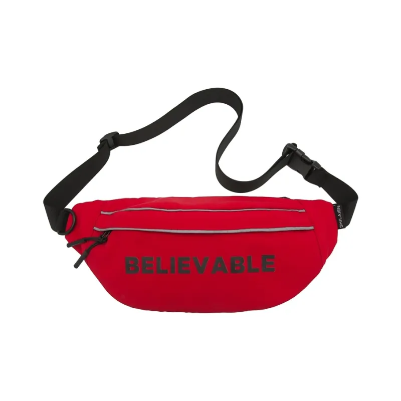OURFUN Nylon Sling Bag Unisex White/Black/Red/Green/Blue/Pink-12