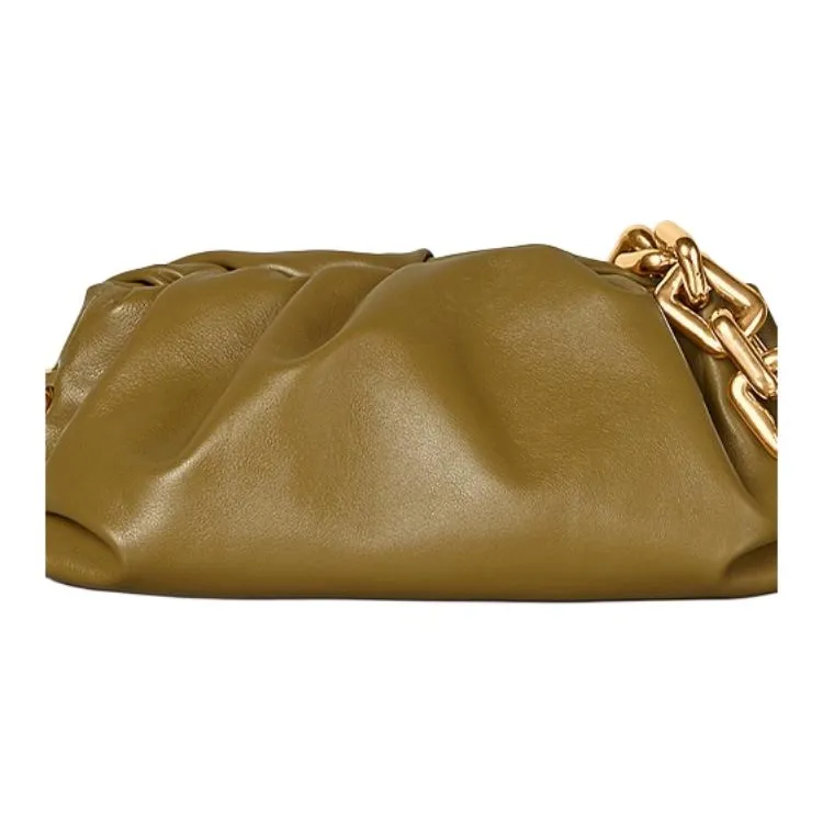 Bottega Veneta POUCH Cloud Bag Cowhide Leather Mail Bag, Shoulder Bag Women's Caramel-3