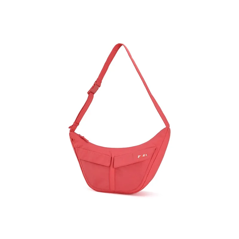 FILA MAISON KITSUNÉ Fabric Shoulder Bag Women's Canna Red-1