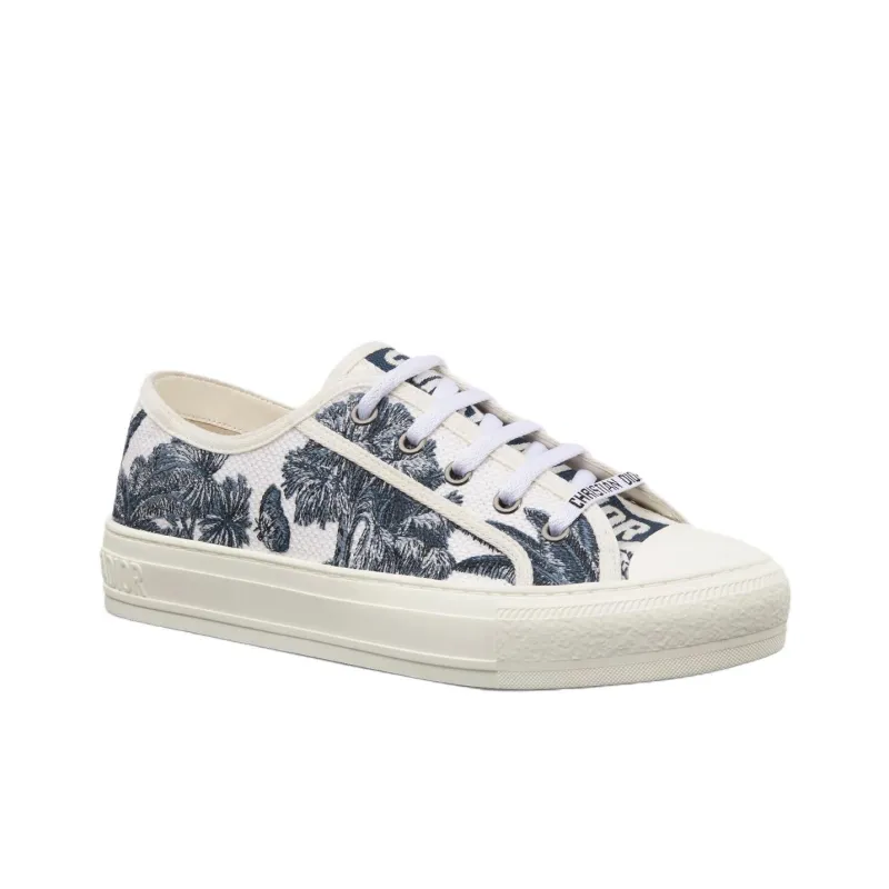 DIOR Walk'n'Dior Dioriviera Low Top Canvas Shoes Women's Blue-2
