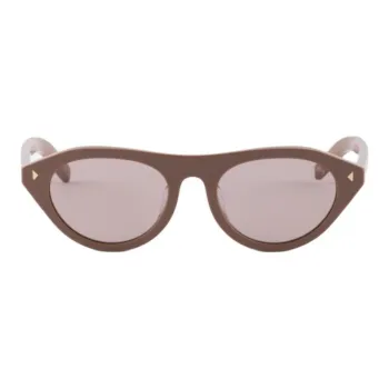 PRADA Acetate Irregular Shape Sunglasses Unisex Pink