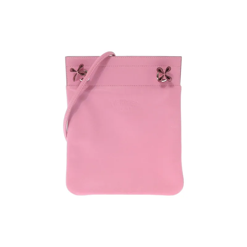 HERMES Swift Calfskin With Milo Lambskin Crossbody Bag, Shoulder Bag Women's Pink-0