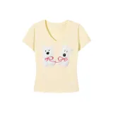 Women's Lace V-Neck Khaki