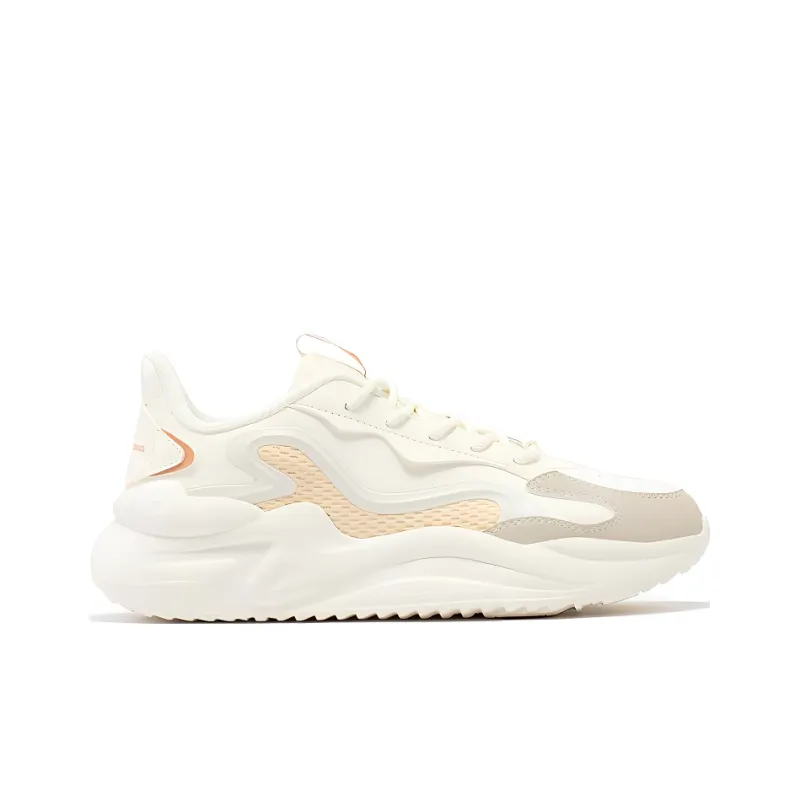361° Cushioned Slip Resistant Low Top Casual Shoes Women's White Beige-1