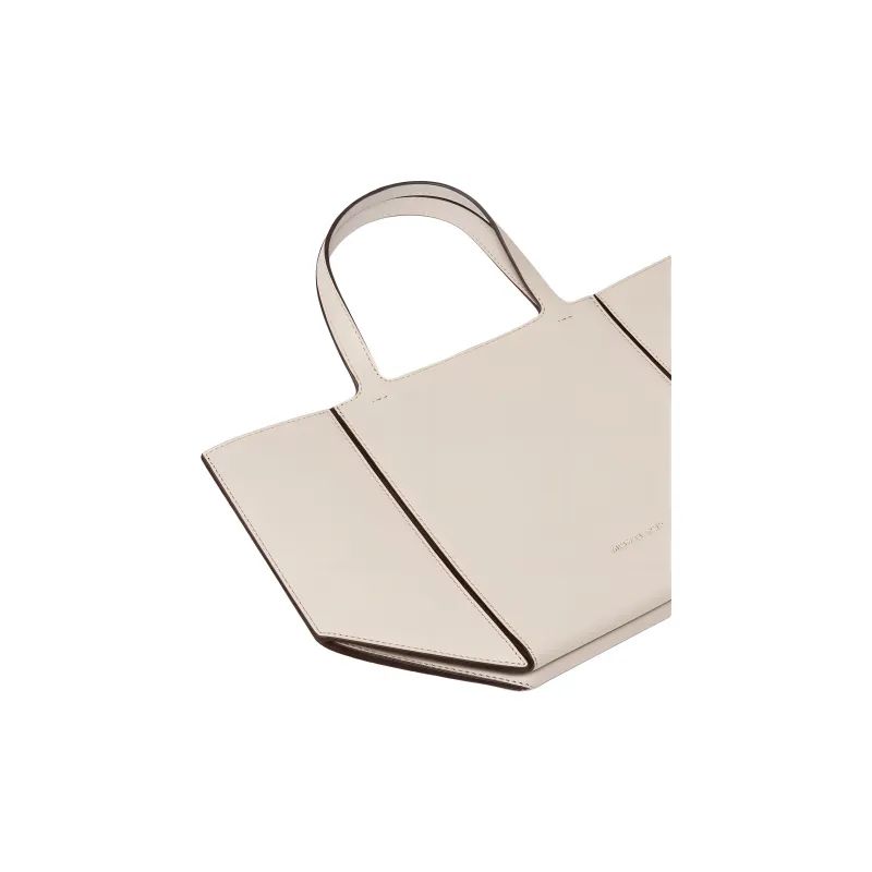MICHAEL KORS Jordi Cow Leather Tote Bag, Shopping Bag, Handbag Medium Size Women's Light Sand-3