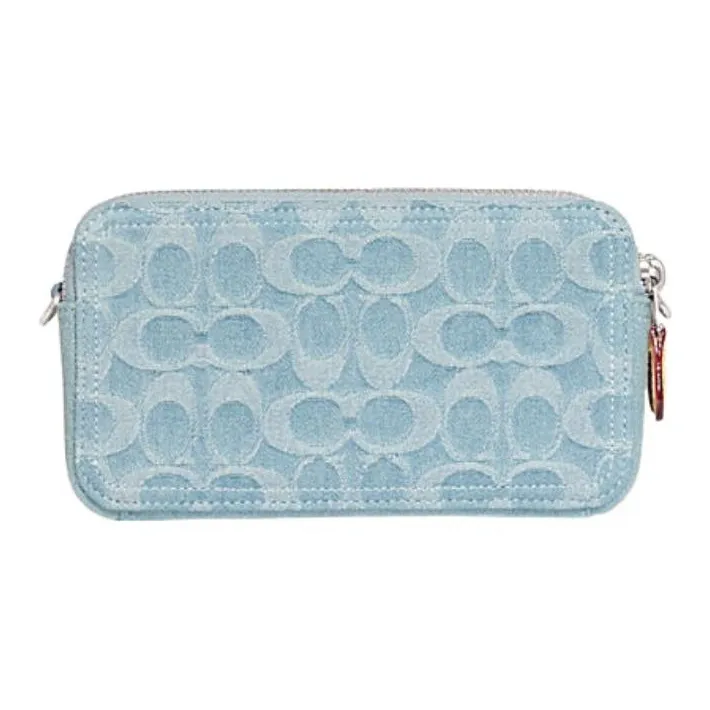 COACH Kira Fabric Camera Bag Handheld Shoulder Bag Crossbody Bag Small Size Women's Blue-2