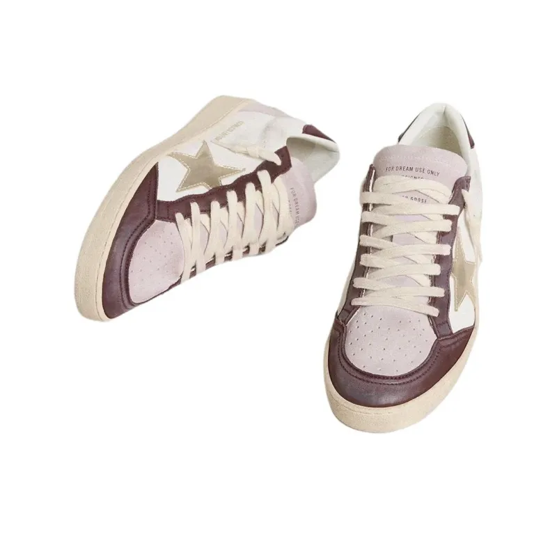 Golden Goose Ball Star Ltd Low Top Skateboard Shoes Women's White Purple-2