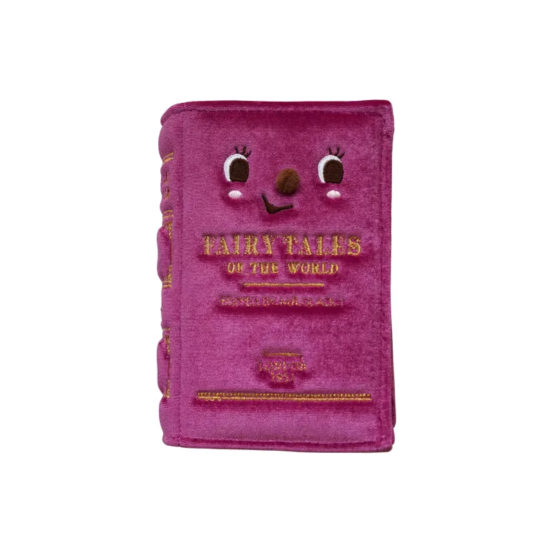 GLADEE Old Book Pouch/Magenta Pink Vintage Book Pencil Case Pencil Case/pencil Box-0