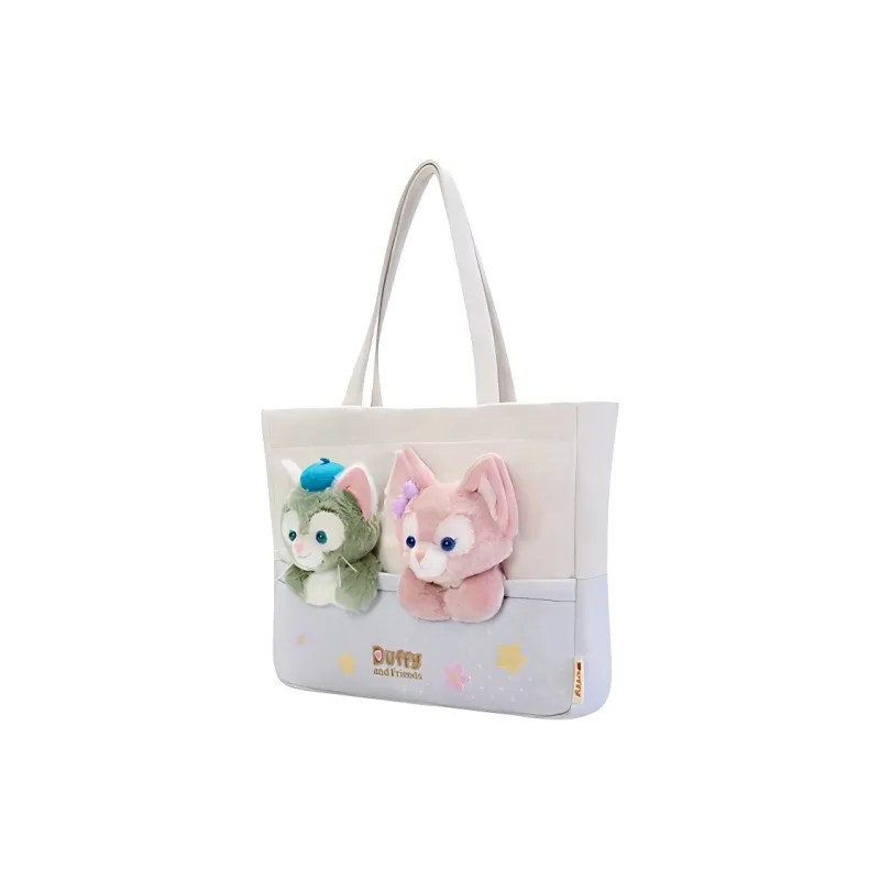 Disney Fabric Made Of Polyurethane Tote Bag, Shopping Bag, Handbag Regular Women's White-1