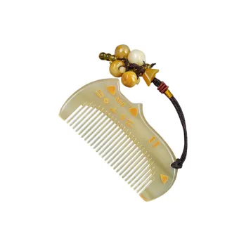 Cow Daddy Horn Comb For Women's Long Hair, Kids' Small Comb, Cute And Portable Hairbrush Comb Head