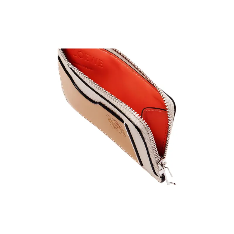 LOEWE Calfskin Card Holder Women's Beige-4