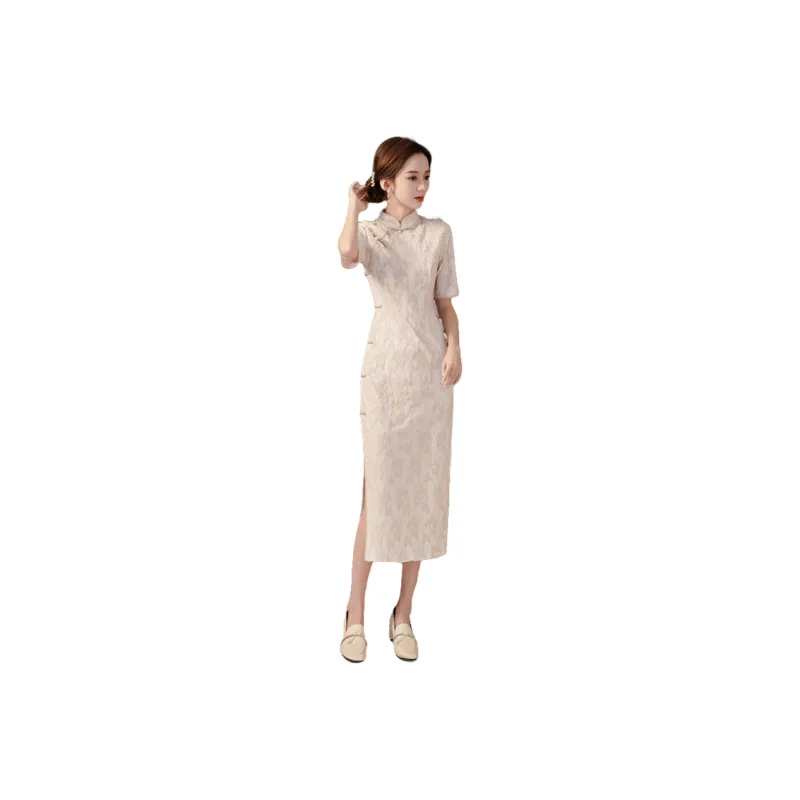 Mu Xiao Xin Cheongsams Women's Champagne-0