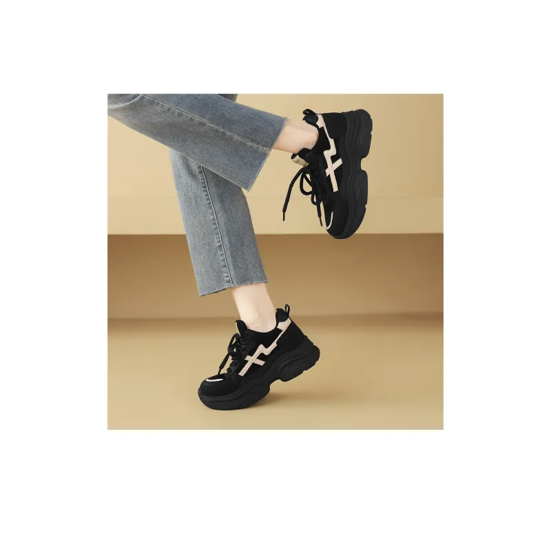 CAMEIDO Lightweight Mid Top Casual Shoes Women's Black-5