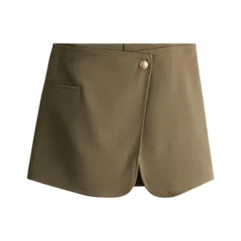 H&M Casual Shorts Women's Dark Khaki Green