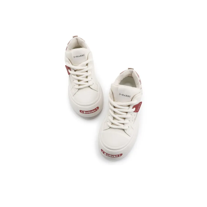 DHARRY 'Ink Gap Shoes' Height Increasing Low Top Skateboard Shoes Women's-2