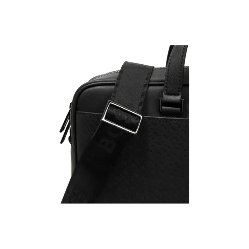 HUGO BOSS Leather Briefcase Men's Black-3