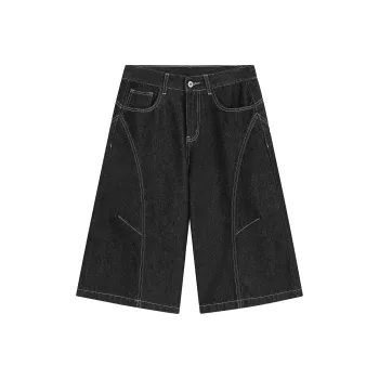 Jeep Denim Shorts Unisex Original Denim Black