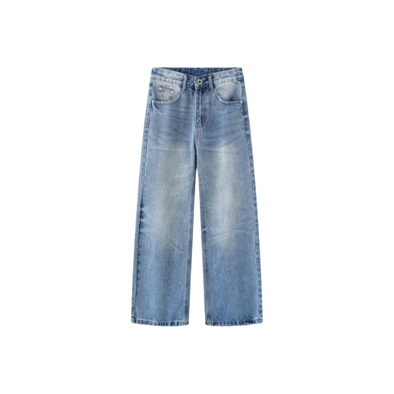YICHEN Jeans Unisex Ice Blue[A-Shaped Slight Flare]-0