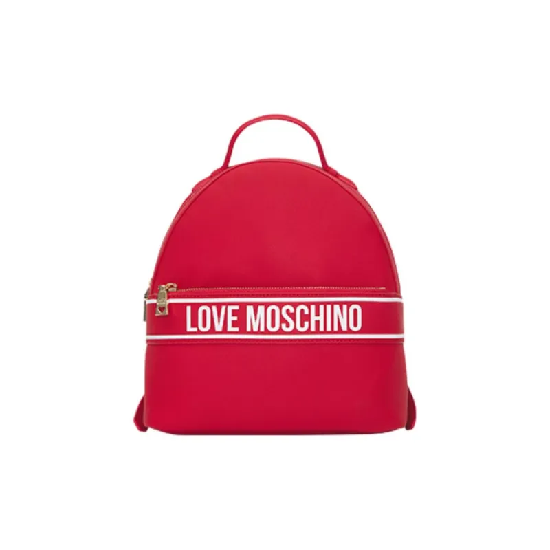 LOVE MOSCHINO PU Backpack Medium Size Women's Red-0