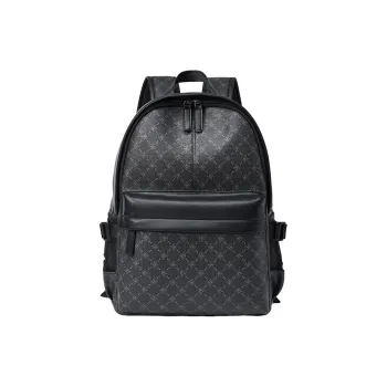 MEXICAN PVC Polyvinyl Chloride Laptop Bag Backpack Men's Black