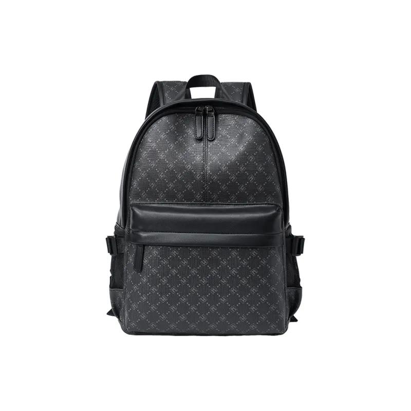 MEXICAN PVC Polyvinyl Chloride Laptop Bag Backpack Men's Black-0