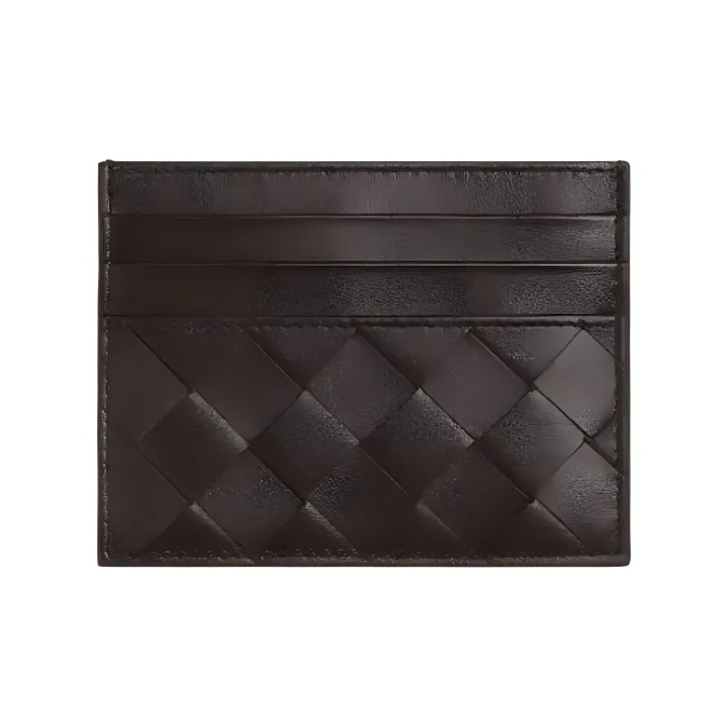 Bottega Veneta Intrecciato Sheepskin Card Holder Unisex Cream-0