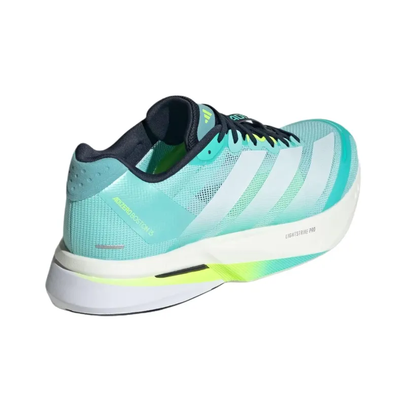 Adidas Adizero Boston 13 Breathable Low Top Running Shoes Men's Green-4