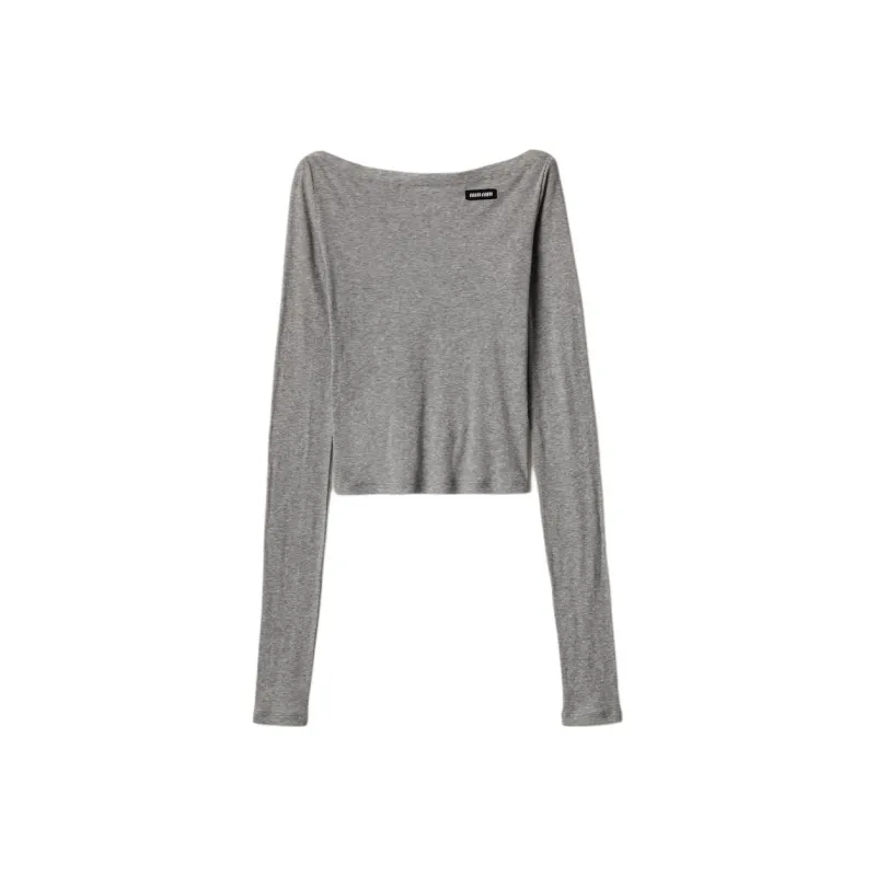 MIU MIU Regular T Shirt Women's Gray-0