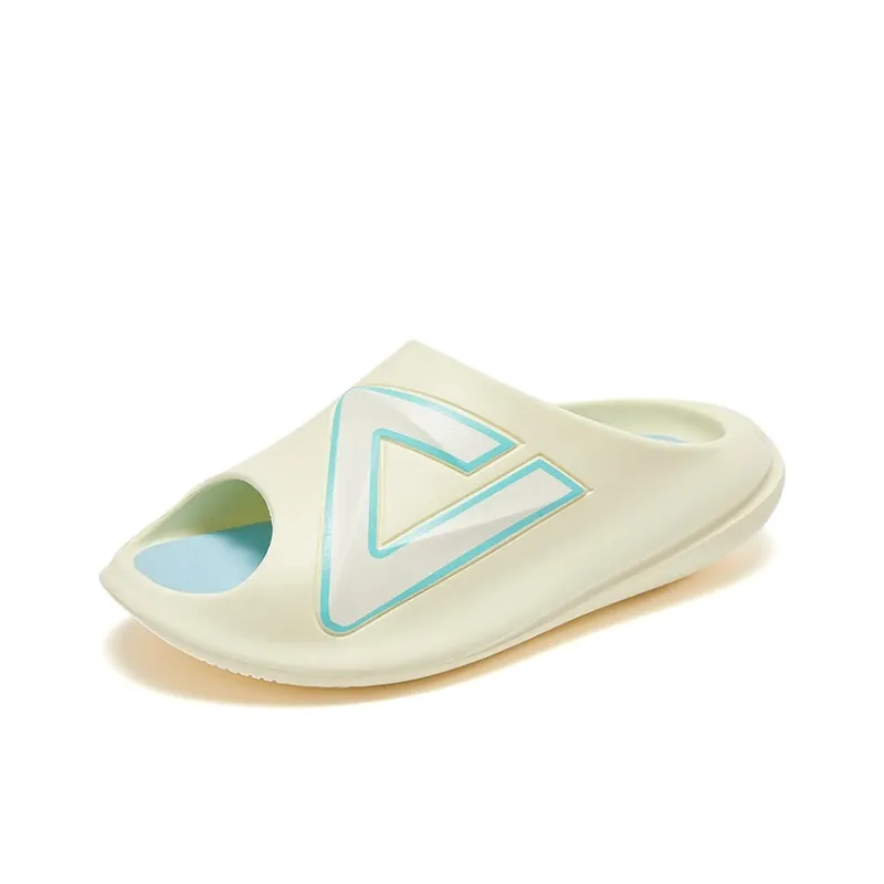 PEAK Very Small Fat Drag Quiet Slip Resistant Abrasion Resistant Slide Slippers Men's Light Yellow-2