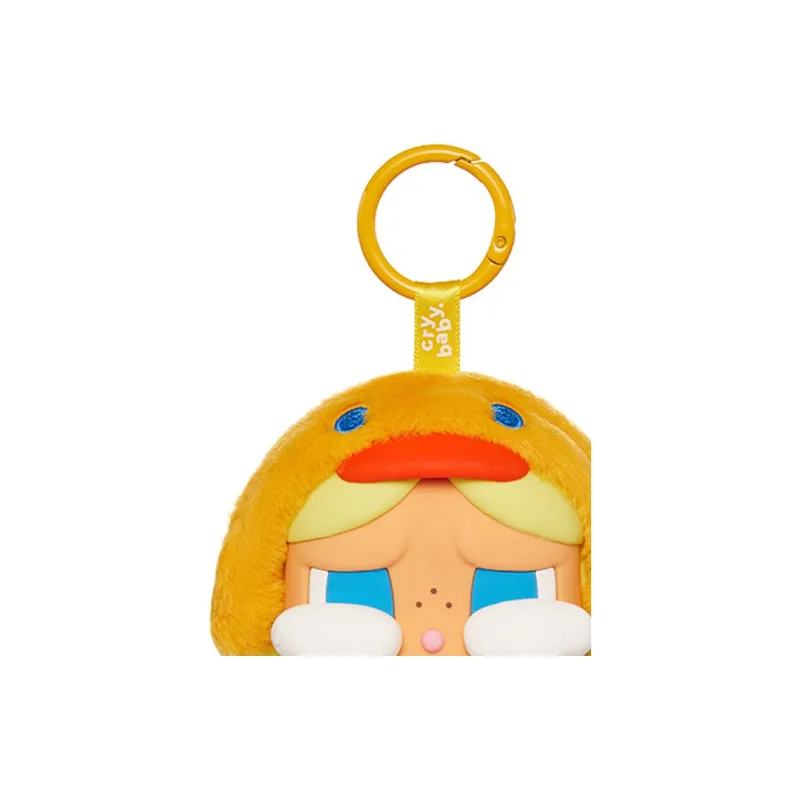 POP MART CRYBABY Silicone Earphone Case Women's Brown/Yellow-4