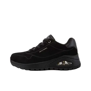 Skechers Uno Rugged Low Top Casual Shoes Women's Pure Black