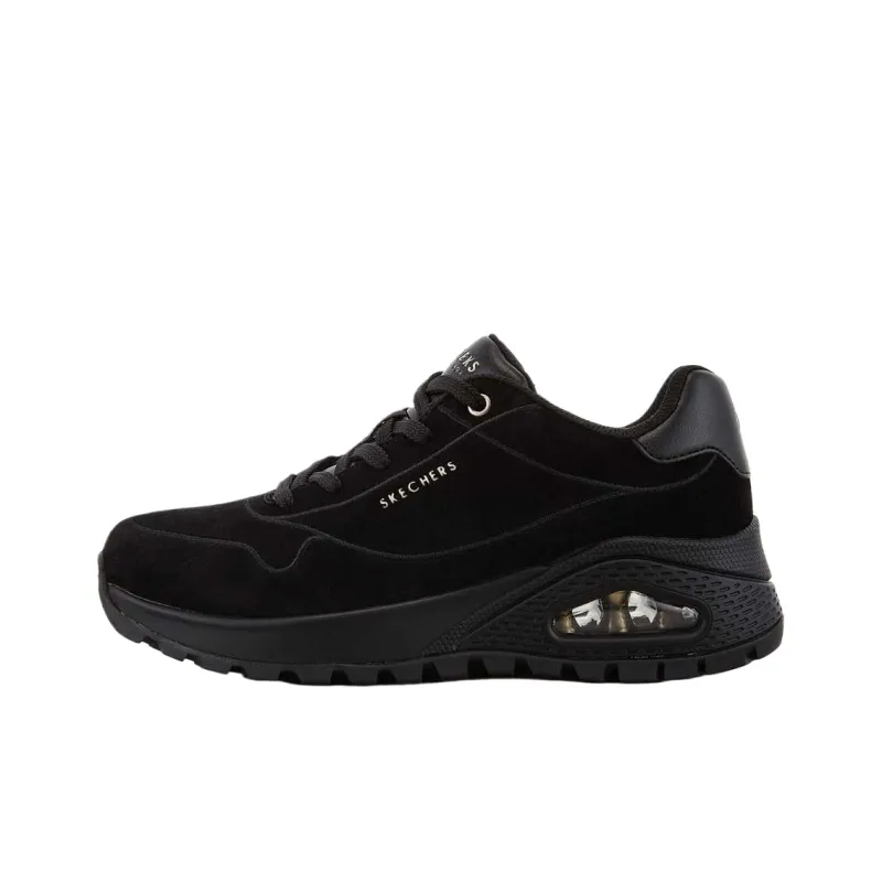 Skechers Uno Rugged Low Top Casual Shoes Women's Pure Black-0