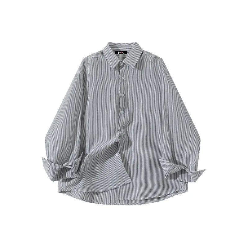 SOIE Shirt Unisex Yellow With White Stripes-3