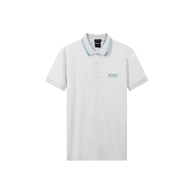 HUGO BOSS SS22 Polo Shirt Men's Light Gray-0