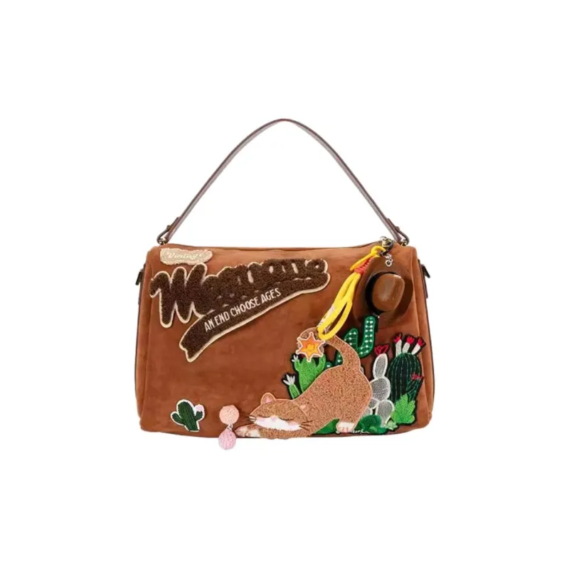 BILING PU One Shoulder Handbag Large Size Women's Caramel-0