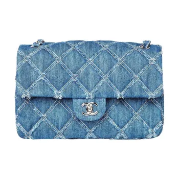 CHANEL Classic Flap CF Denim Flap Bag, Shoulder Bag, Crossbody Bag Medium Size Women's Denim Blue
