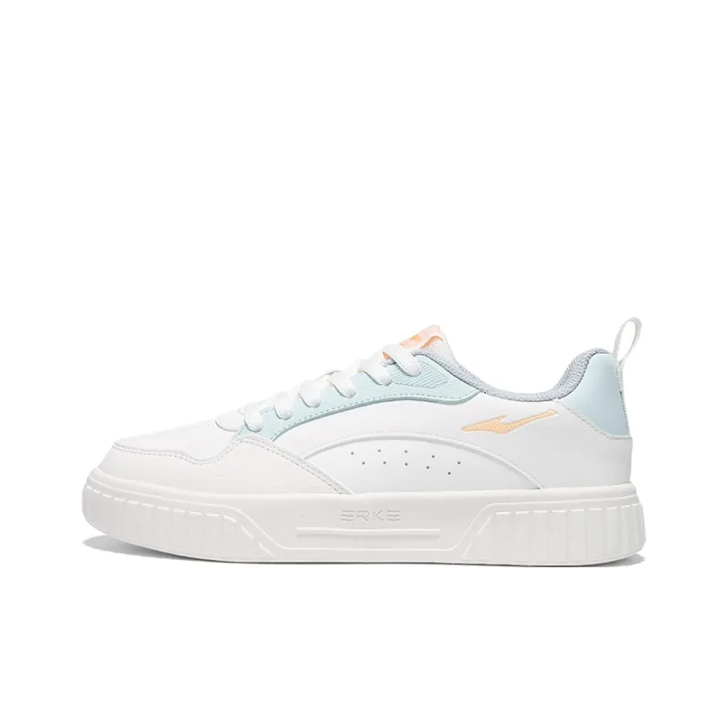 Erke Abrasion Resistant, Lightweight, And Breathable Low Top Skateboard Shoes Women's Microcrystal White Sky Blue-0