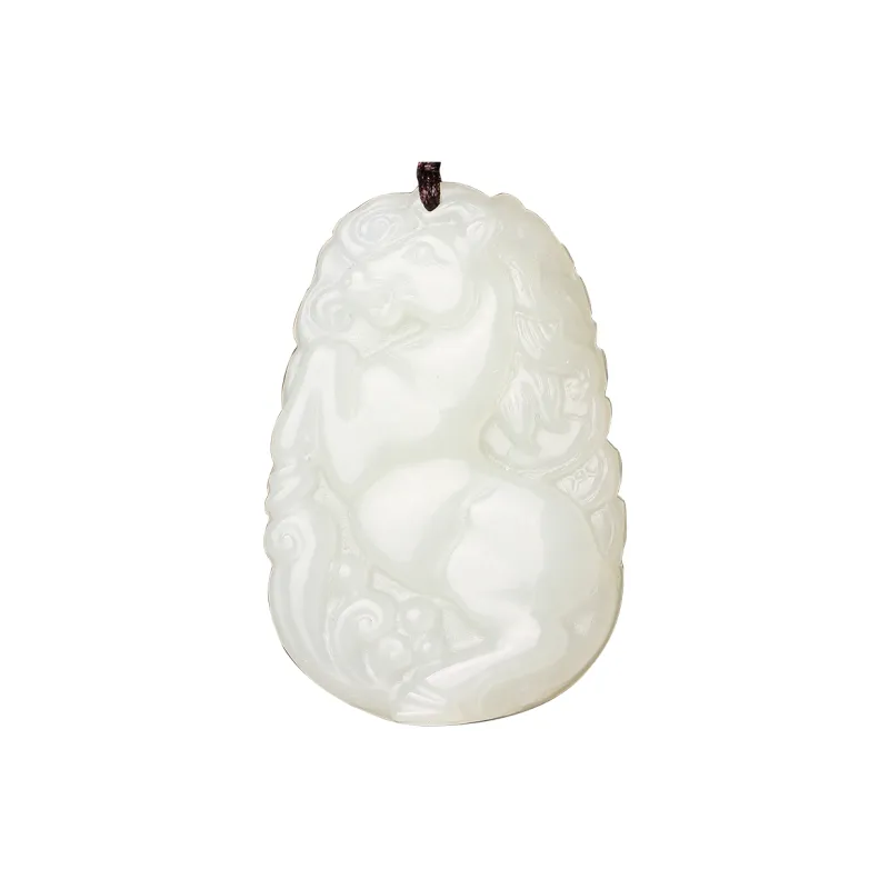 WANYUHUN Hetian Jade Pendants White Jade Unisex-0
