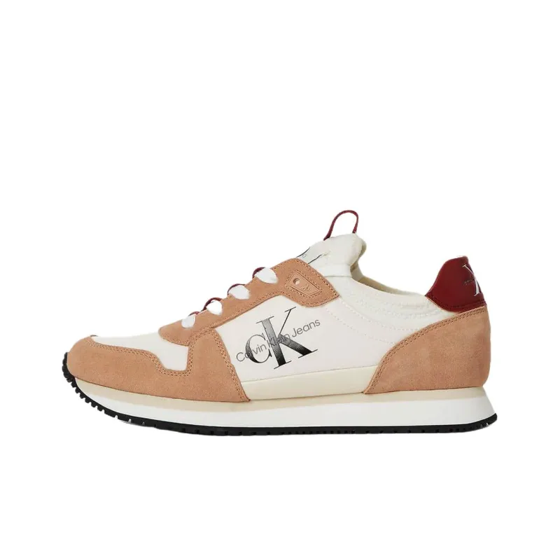 CKJ CALVIN KLEIN JEANS Runner Low Top Casual Shoes Women's Beige-0