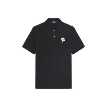 KARL LAGERFELD Polo Shirt Men's Black
