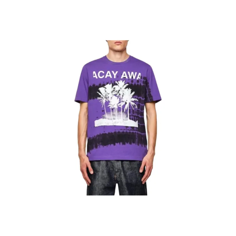 DIESEL T Shirts Men Purple-0