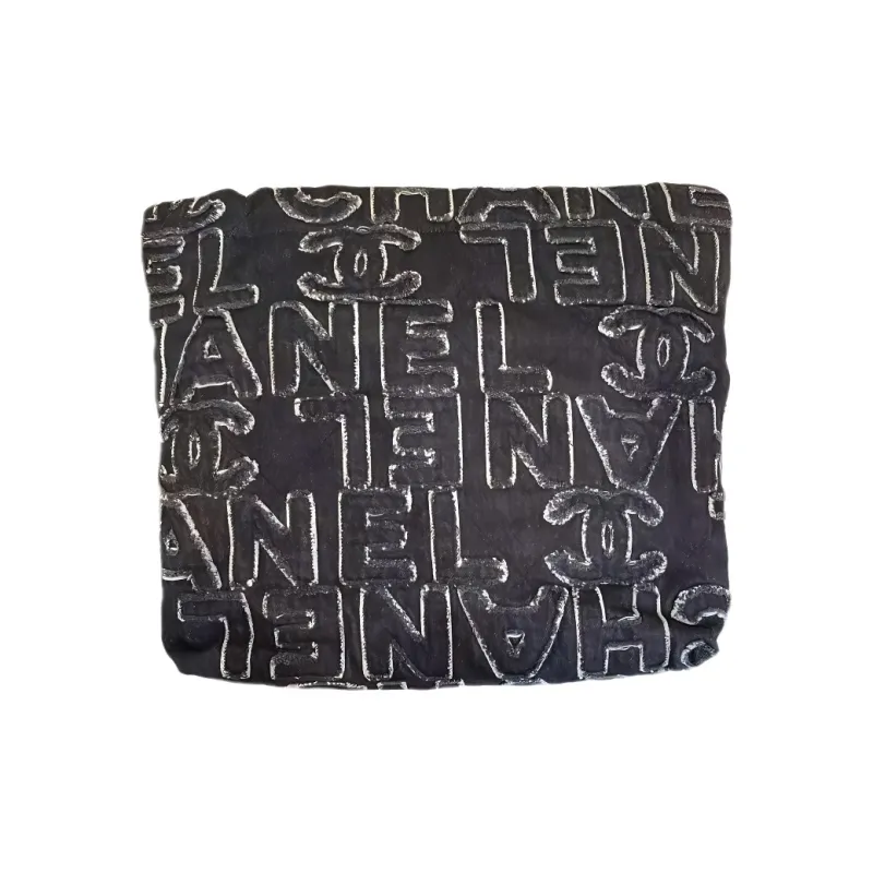 CHANEL Denim Handbag, Shoulder Bag Medium Size Women's Black-2