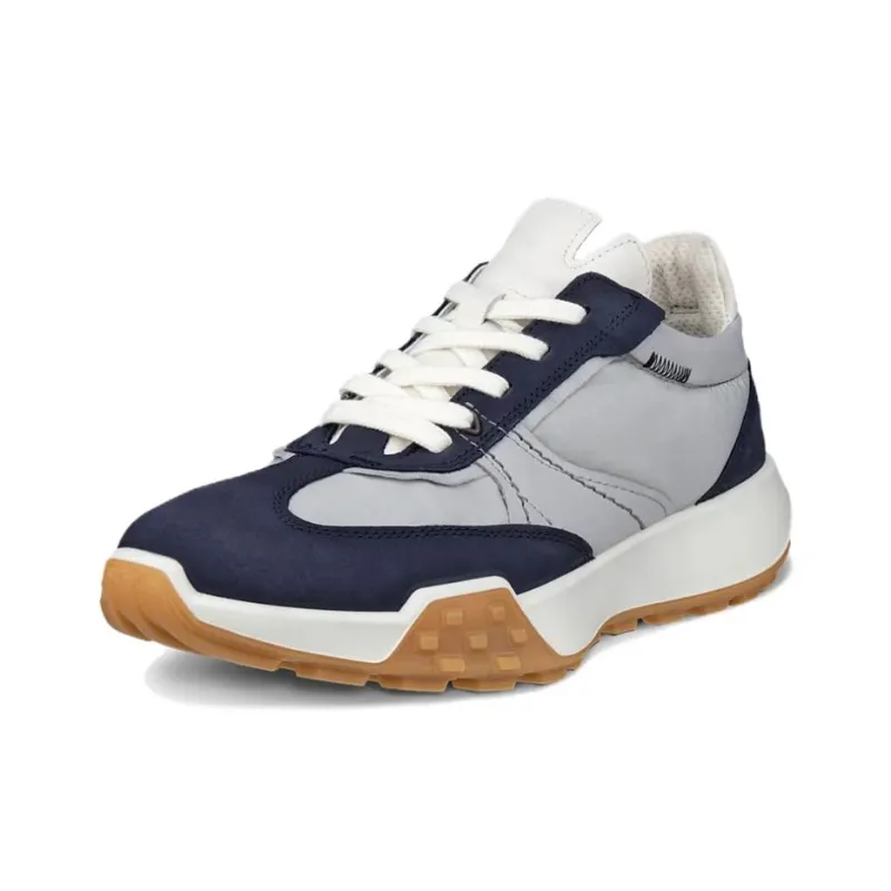 Ecco RETRO Low Top Casual Shoes Women's White Blue-1
