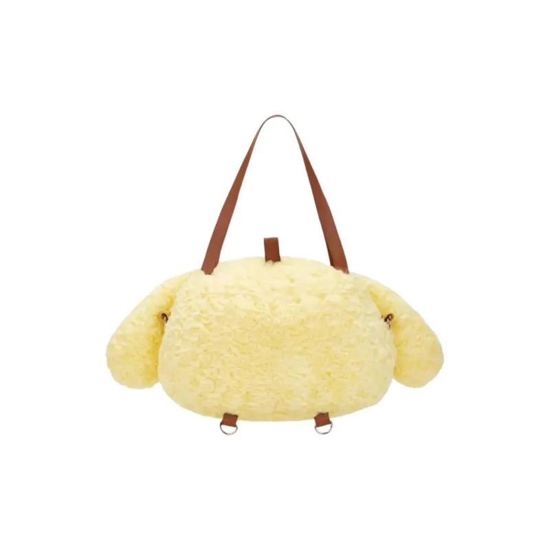 Sanrio Rose Velvet Handheld Shoulder Bag Unisex Pompompurin-1