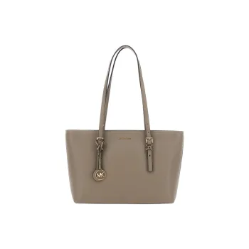 MICHAEL KORS Cow Leather Tote Bag, Shopping Bag, Handbag Medium Size Women's Gray