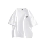 White (Blue Gray Label Chest Logo)