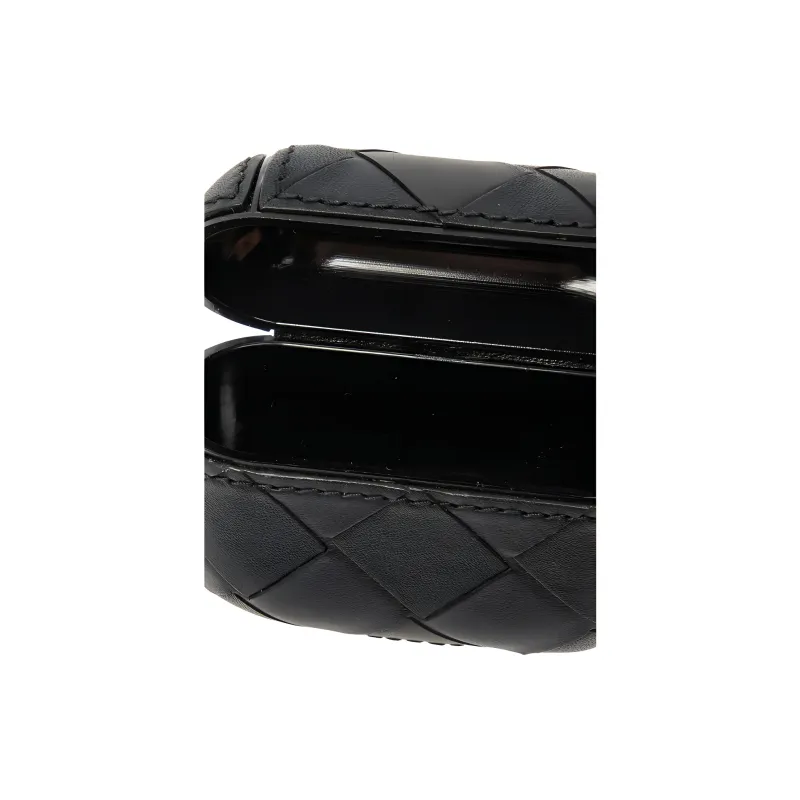 Bottega Veneta Nappa Leather Earphone Case Unisex Black-4