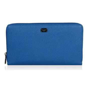 Dolce & Gabbana Cow Leather Wallet Women's Blue