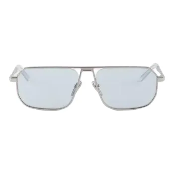 PRADA Metal Irregular Shape Sunglasses Men's Silver